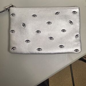Aimee Kestenburg Clutch - Wristlet ,Evil Eye Mottif.  Excellent Condition